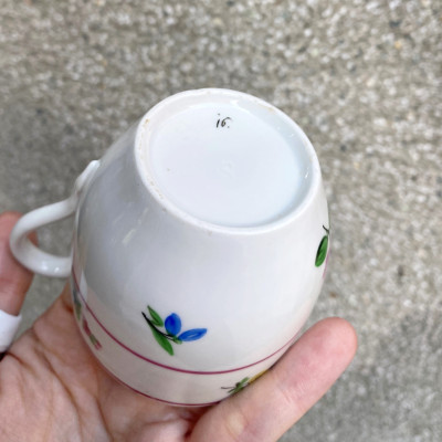 Porcelain cup with saucer