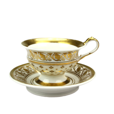 Porcelain cup with saucer