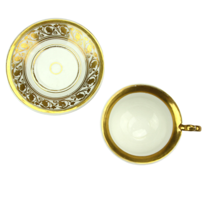 Porcelain cup with saucer