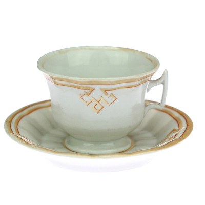 Porcelain cup with saucer - Březová