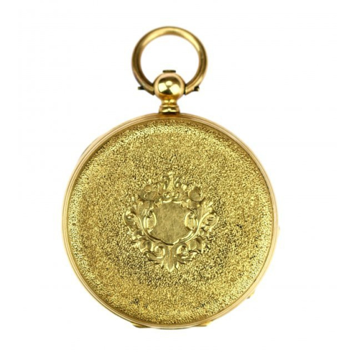Secesní zlaté kapesní hodinky na klíček