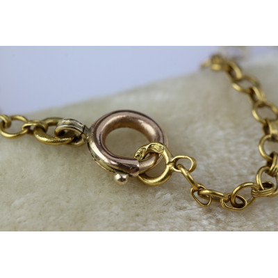 Rakousko-uherský zlatý koliér s grandlemi a chryzoprasy