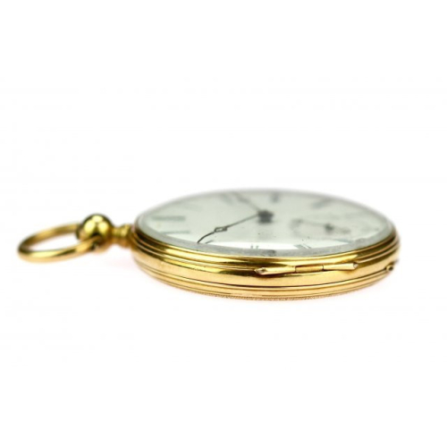 Secesní zlaté kapesní hodinky na klíček