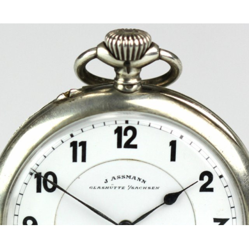 Stříbrné kapesní hodinky - Glashütte s věnováním