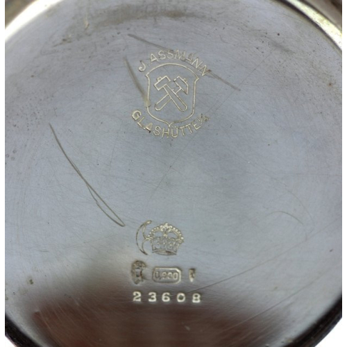 Stříbrné kapesní hodinky - Glashütte s věnováním