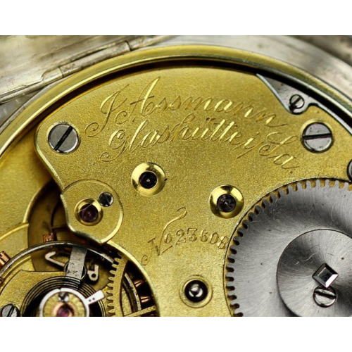 Stříbrné kapesní hodinky - Glashütte s věnováním