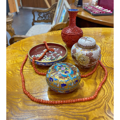 Smaltová mistička - třešňové květy