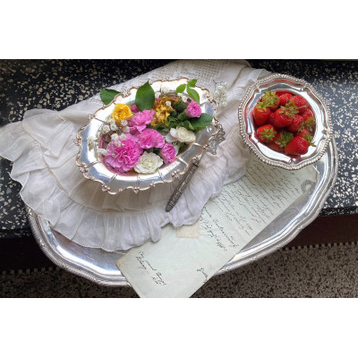 Stříbrný oválný tác - Rakousko-Uhersko