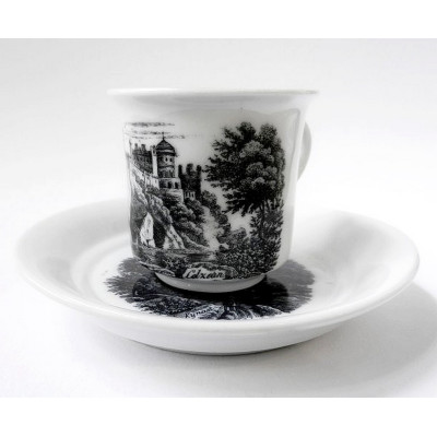 Porcelánový šálek s podšálkem - Březová, mezi lety 1846-1853