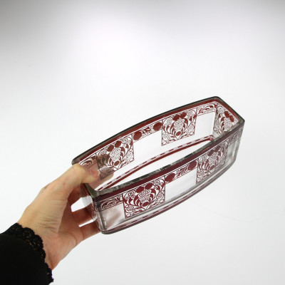 Skleněná žardiniéra - Vídeňská secese