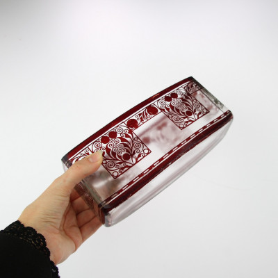 Skleněná žardiniéra - Vídeňská secese