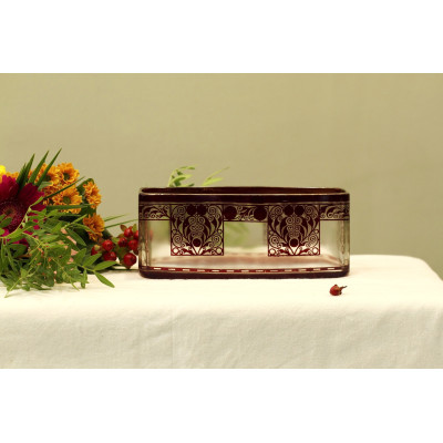 Skleněná žardiniéra - Vídeňská secese