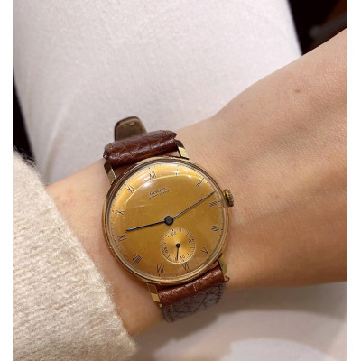 Gold wrist watch - Glycine