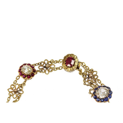 Náramek s drahými kameny - konec 19. století