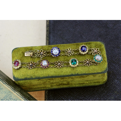 Náramek s drahými kameny - konec 19. století