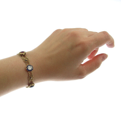 Náramek s drahými kameny - konec 19. století