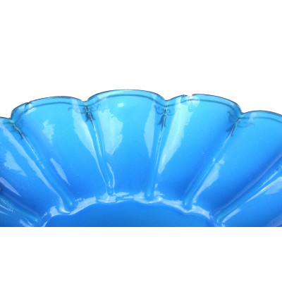 PRODÁNO - Druhorokoková servírovací souprava z modrého skla