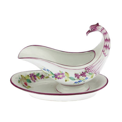 Porcelánový omáčník s paví hlavou