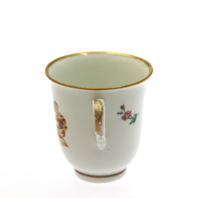Porcelánový šálek s malovanými květy - Vídeň
