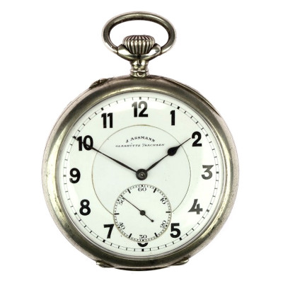 Stříbrné kapesní hodinky - Glashütte s věnováním