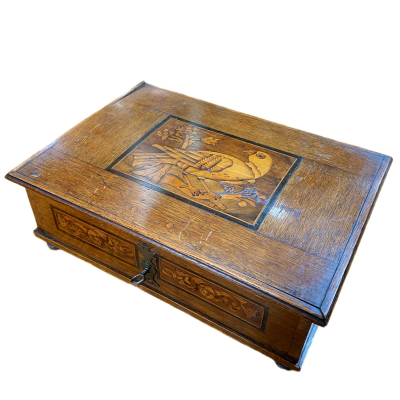 Wooden box with inlay - 19th century