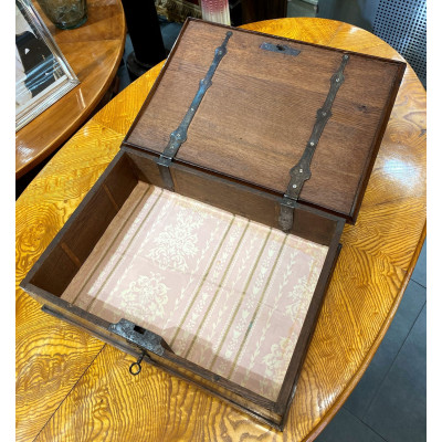 Wooden box with inlay - 19th century