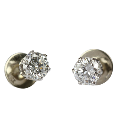 Earrings with diamonds 1,56 ct and 1,57 ct - IGI certificate