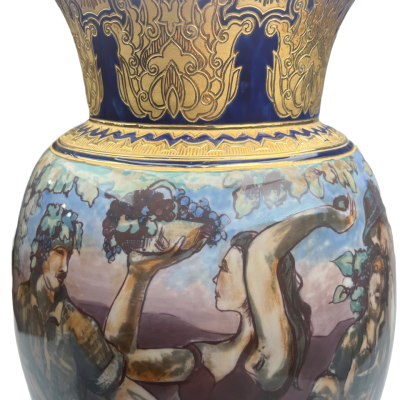 Váza s motivem vinobraní - Jožka Florián