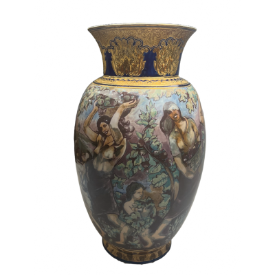 Váza s motivem vinobraní - Jožka Florián