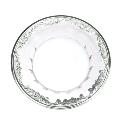 Glass bowl with silver mounting - Netherlands, 1857