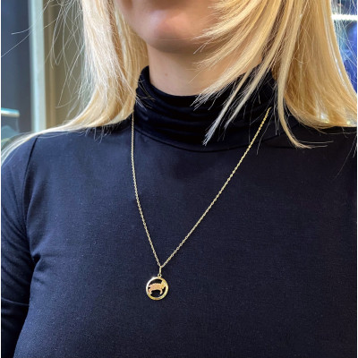 Gold necklace -  Aries zodiac sign