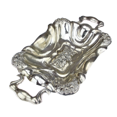 Druhorokoková stříbrná miska - Vídeň, 1856