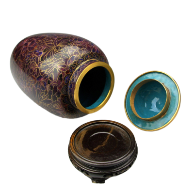 Mosazná dóza se smalty