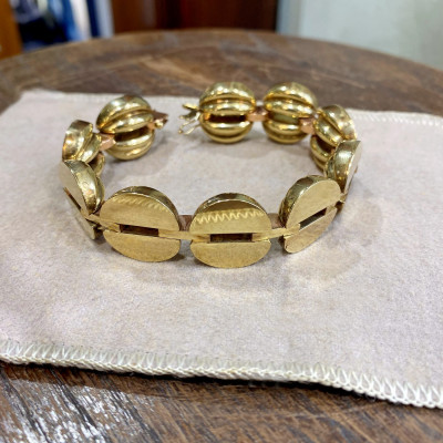 Art deco gold bracelet - 19,3 cm