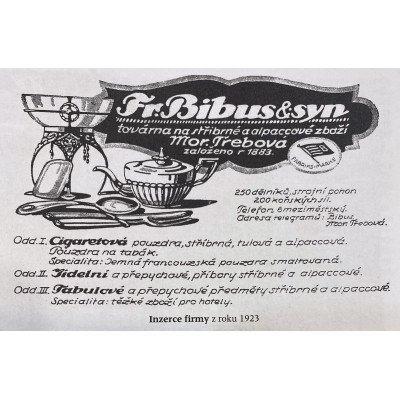 Prvorepubliková stříbrná miska - František Bibus