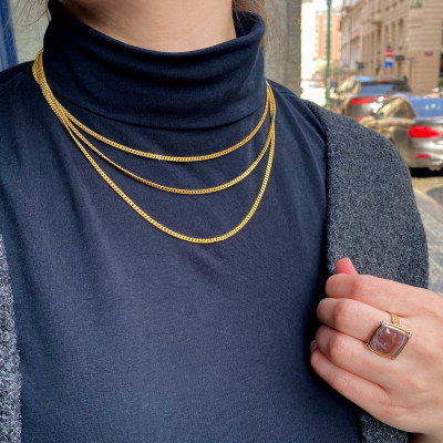 Austro-Hungarian gold chain - 160 cm