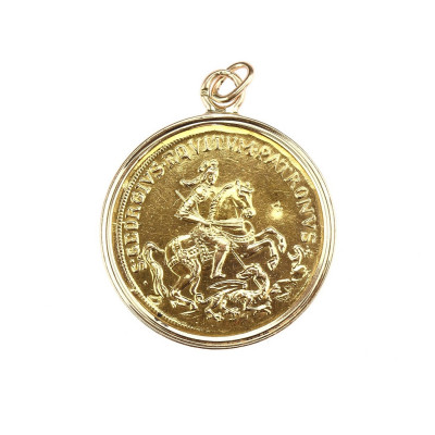 SOLD - St. George medal pendant 6,01 g