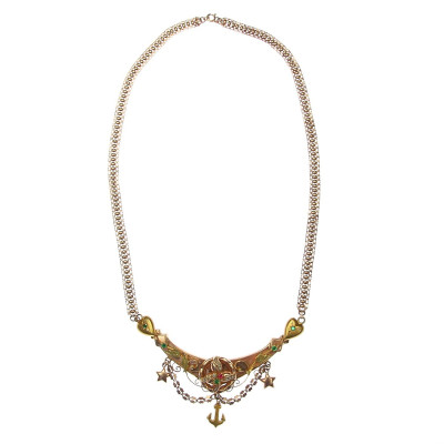 Zlatý náhrdelník s aplikami