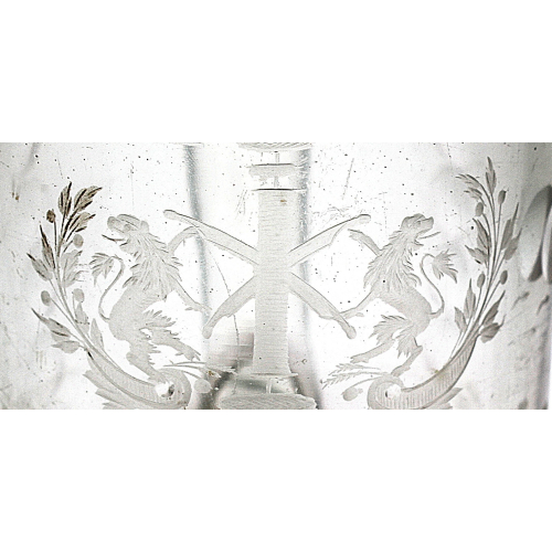 Engraved glass tankard - 2nd half of the 18th century