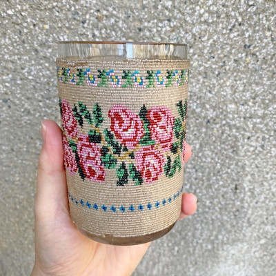 Číška s korálky - Čechy, 19. století