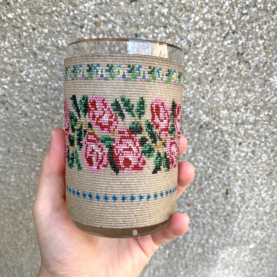 Číška s korálky - Čechy, 19. století