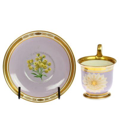 SOLD - Porcelain cup and saucer - Vienna, 1828 - 1838