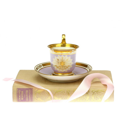 SOLD - Porcelain cup and saucer - Vienna, 1828 - 1838