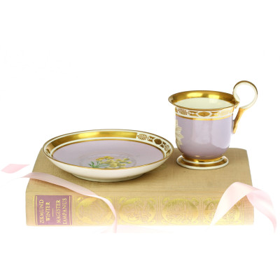 SOLD - Porcelain cup and saucer - Vienna, 1828 - 1838