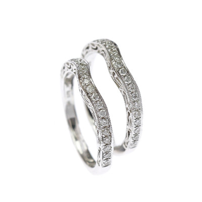 Zlatý dvojprsten s diamanty