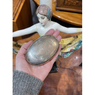 Stříbrná oválná krabička - Rakousko-Uhersko