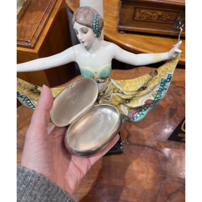 Stříbrná oválná krabička - Rakousko-Uhersko