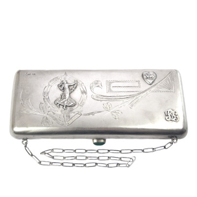 Secesní stříbrná kabelka - Lotyšsko, 20. léta 20. století