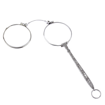 Platinum lorgnette with diamonds