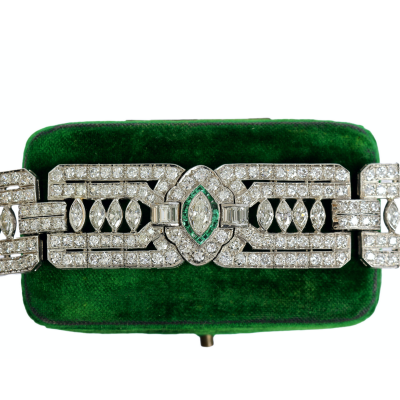 Art deco náramek s diamanty - 21,60 ct